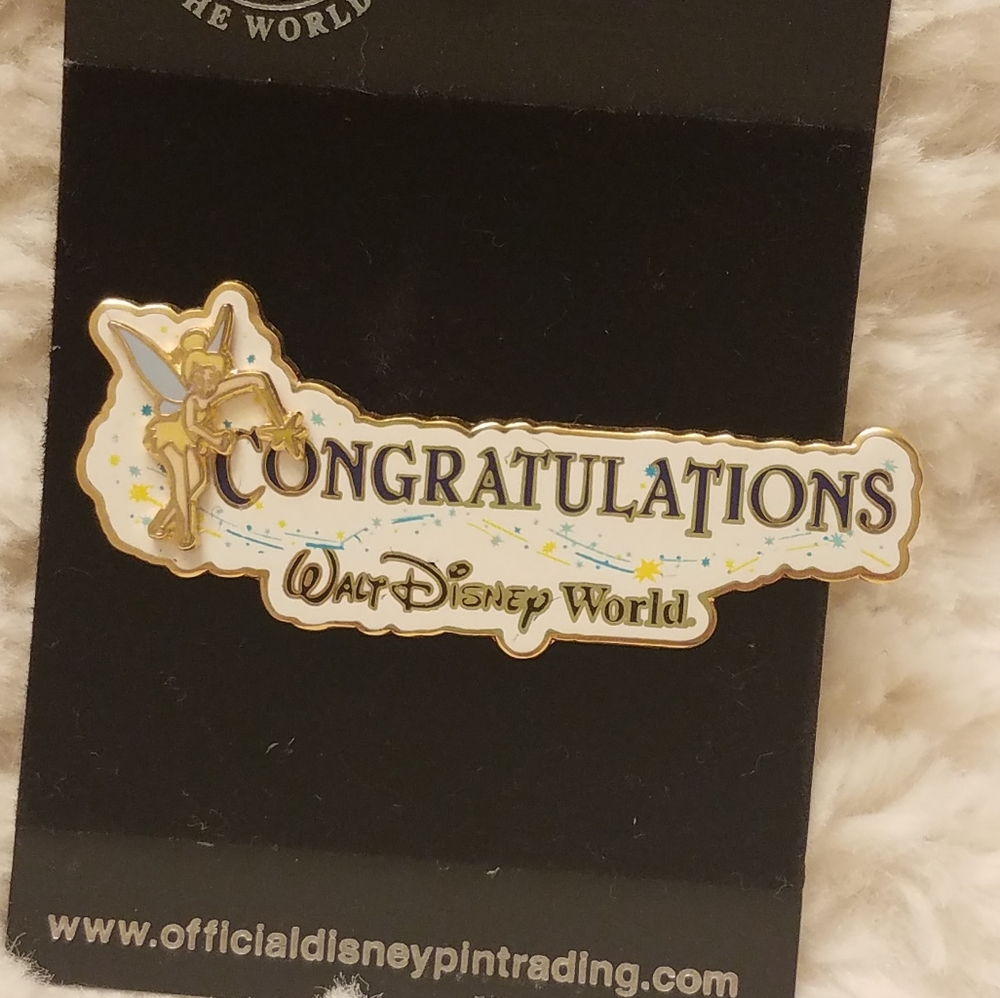 Tinkerbell Walt Disney World Congratulations pin